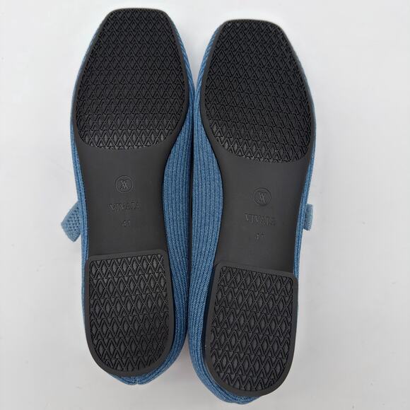 Vivaia Margot Mary Jane Comfort Old Money Washable Arch Support Flats Denim 9.5 - Picture 7 of 8